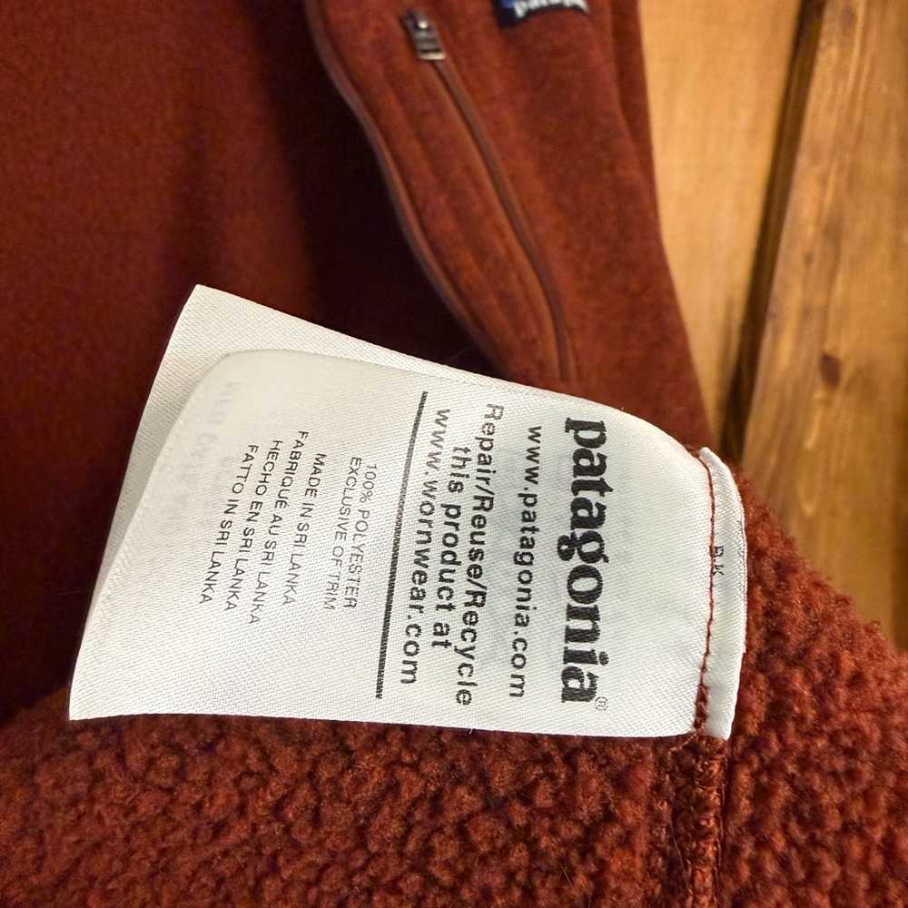 Patagonia Better Sweater Full Zip Barn Red Men’s L - Picture 6 of 8